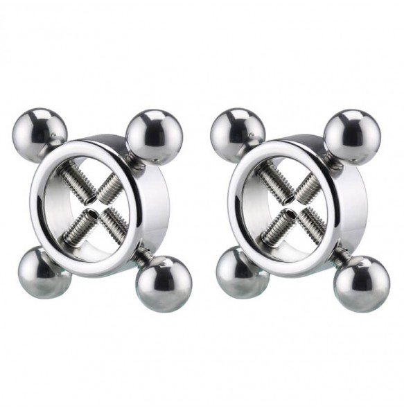 Jiaguan - Stainless Steel 4 Screws Strength Adjustable Nipple Clamp (1 Pair)